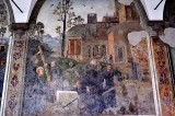 Storie della vita di san Benedetto - 16 - Il santo scaccia un demonio che ostacola la costruzione del monastero
